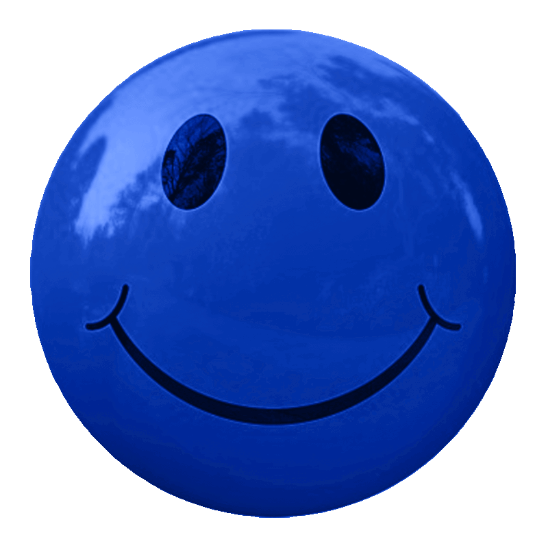 Picture of a dark blue smiley face.
