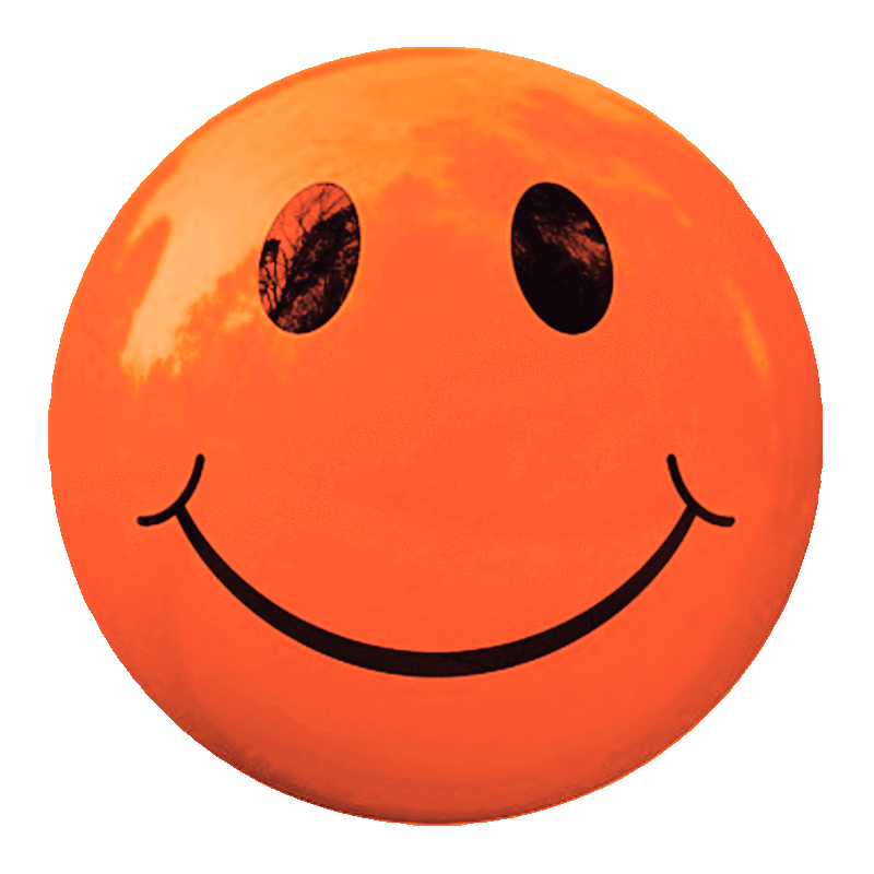 Picture of a dark peach smiley face.