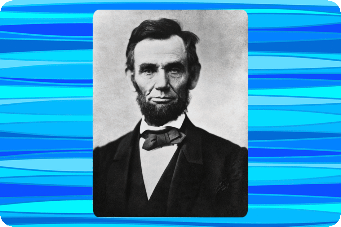 Picture of Abraham Lincoln with a beard.