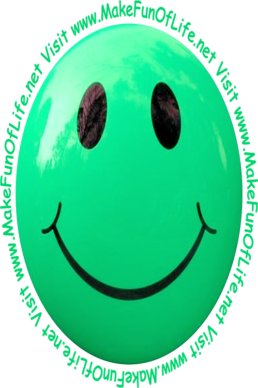 Picture of a jade-colored smiley face.