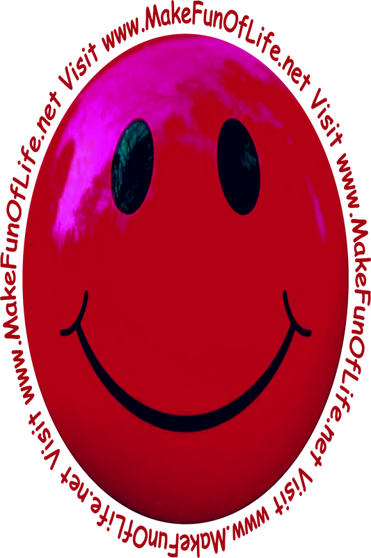 Picture of a rich deep red smiley face.