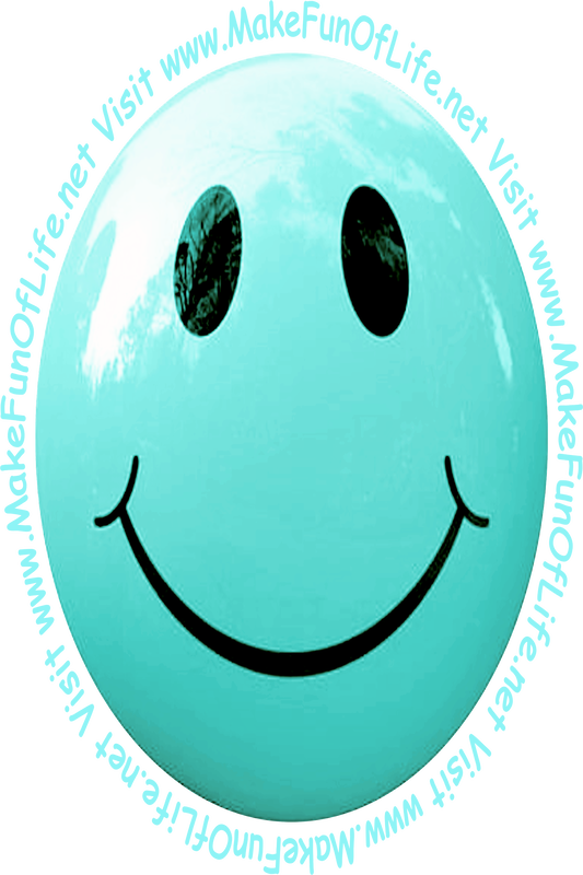 Picture of a pastel blue smiley face.