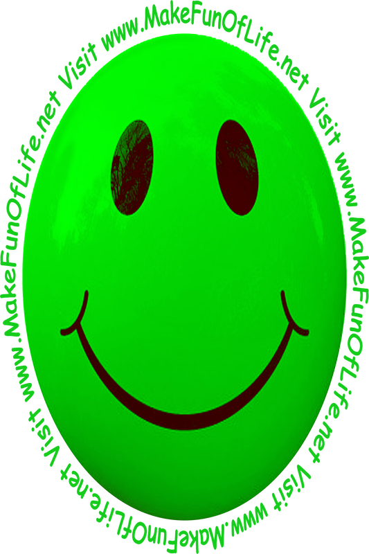 Picture of a bright medium light green smiley face.