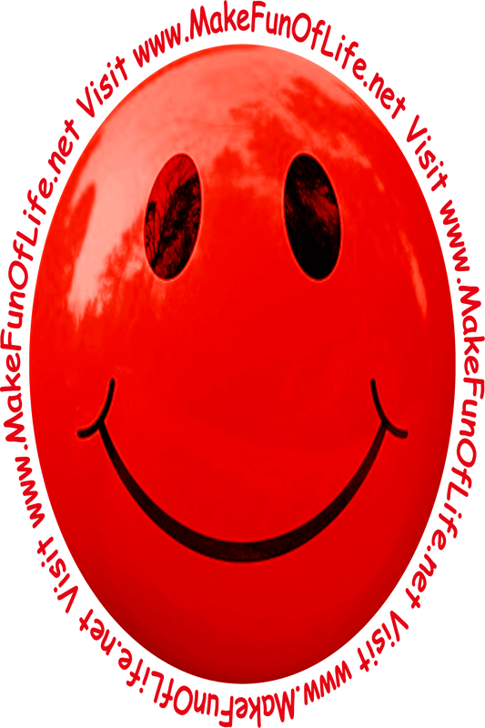 Picture of a bright red smiley face.