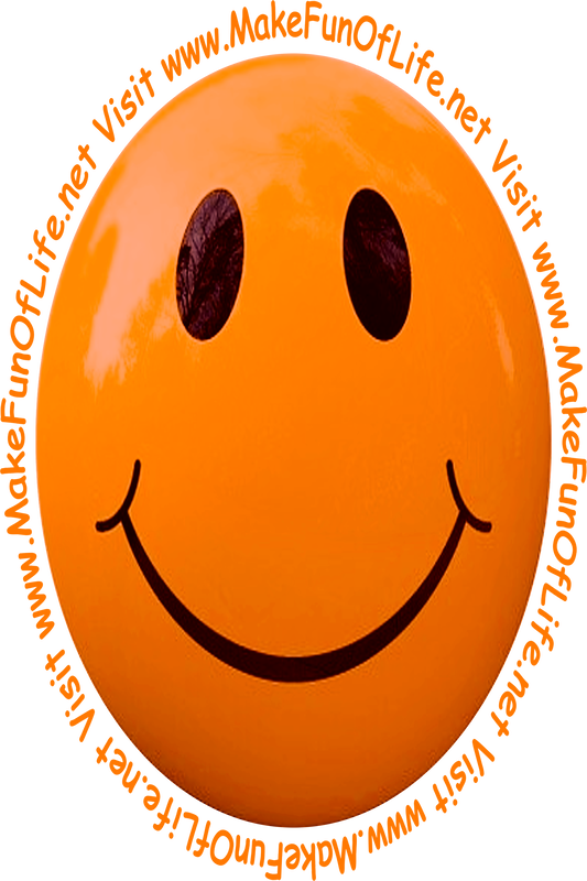 Picture of a medium dark orange smiley face.