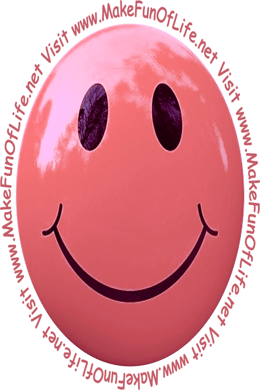 Picture of a dark pink smiley face.